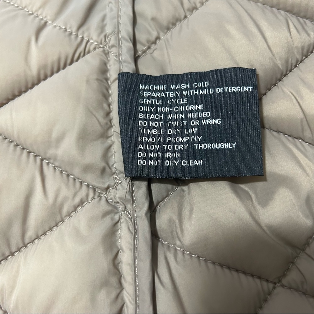 Xeroxposur Quilted Hooded Jacket Lightweight Hidden Pockets Espresso Sz Medium - Picture 9 of 13